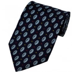 Rugby Balls Silk Novelty Tie