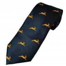 Running Hares Navy Blue Men's Novelty Tie