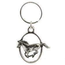 Running Horse English Pewter Keyring