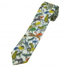 Safari Animals Children's Tie - Made with Liberty Fabric