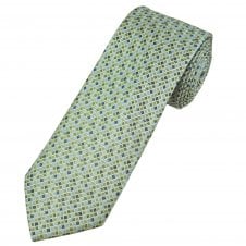 Sage, Green, Navy & Blue Diamond Pattern Men's Tie