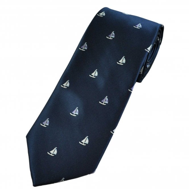 Sailing Boats on Blue Men's Novelty Tie