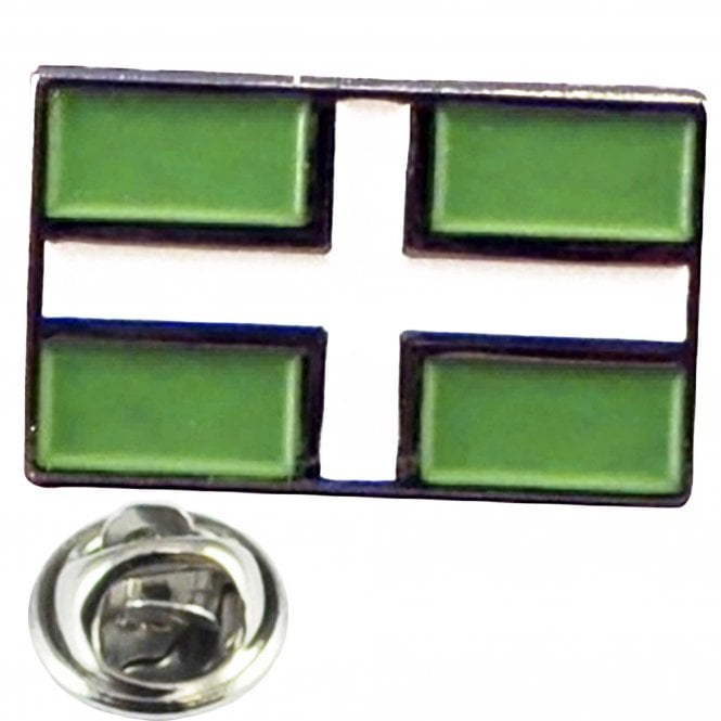 Saint Petroc's Flag of Devon Metal Enamel Lapel Pin Badge