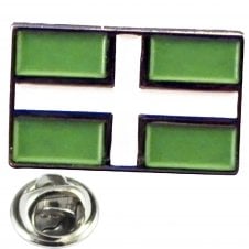 Saint Petroc's Flag of Devon Metal Enamel Lapel Pin Badge