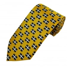 Saint Piran's Flag of Cornwall Gold Men's Novelty Tie