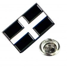 Saint Piran's Flag of Cornwall Lapel Pin Badge