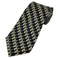 Saxophones Navy Blue Men's Novelty Tie