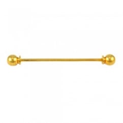 Screw In Collar Bar Pin - Gold Colour