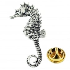 Seahorse English Pewter Lapel Pin Badge
