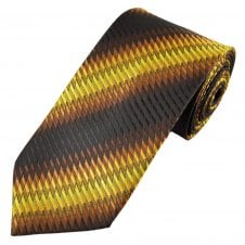 Shades of Brown & Gold Pattern Men's Extra Long Tie