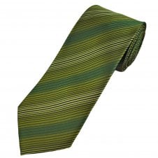 Shades of Green and Black Striped Men's Tie