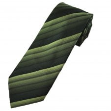 Shades of Green Striped Luxury Silk Men's Tie