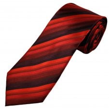 Shades of Red & Burgundy Striped Men's Tie