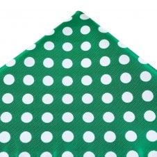 Shamrock Green & White Polka Dot Pocket Square Handkerchief