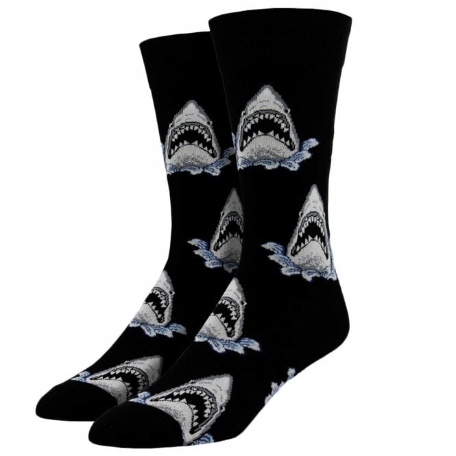 Shark Attack Black Luxury Men's Socks