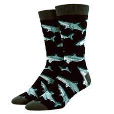 Sharks Black Luxury Men's Bamboo Socks