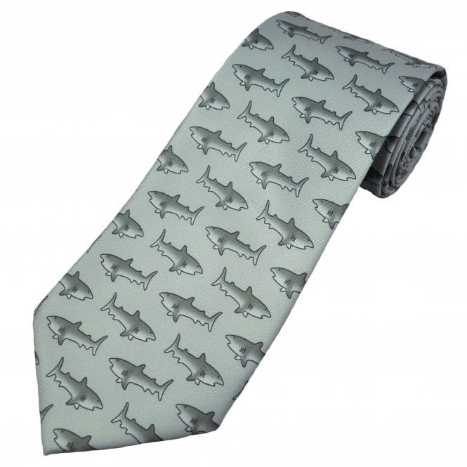 Sharks Grey Men's Novelty Tie