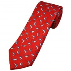 Sharks Red Men's Novelty Tie