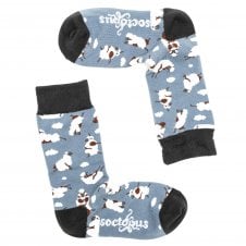 "Sheep Zen" Petrol Blue Combed Cotton Rich Socks 