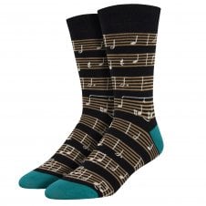 Sheet Music Black Luxury Bamboo Men's Socks