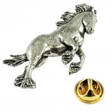 Shire Horse English Pewter Lapel Pin Badge