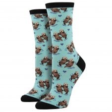 Significant Otter Light Blue Luxury Ladies Socks