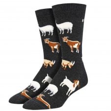 Silly Billy Goat Charcoal Grey Luxury Ladies Socks