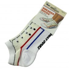 Silly Socks - Ladies Novelty White Sneaker Socks Size UK 3-7