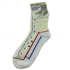 Silly Socks - Men's Novelty White Sneaker Socks Size UK 5-11