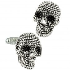 Silver 3D Skull Cufflinks