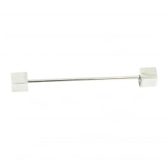 Silver Cube Collar Bar Pin