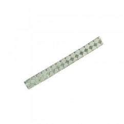 Silver Diamond Checked Tie Bar