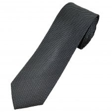 Silver & Dove Grey Pattern Men's Silk Tie
