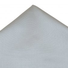 Silver Grey Silk Pocket Square Handkerchief