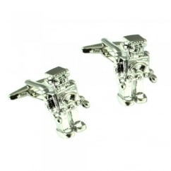 Silver Robot Novelty Cufflinks