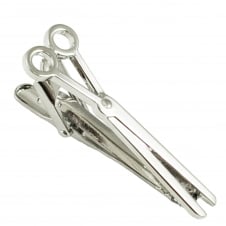 Silver Scissors Tie Bar