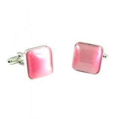 Simon Carter Catseye Spangle Pink Cufflinks