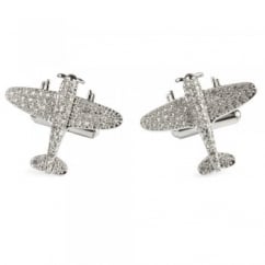 Simon Carter Crystal Spitfire Cufflinks - 25th Anniversary Cufflinks