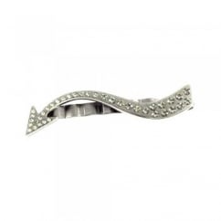 Simon Carter Devils Tail Gunmetal Swarovski Crystal Tie Slide