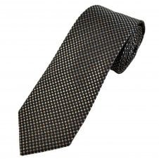Simon Carter London Navy, Gold & Champagne Diamond Pattern 100% Silk Men's Designer Tie