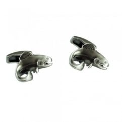 Simon Carter Pursuits Leaping Salmon Cufflinks