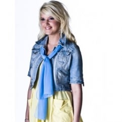 Sky Blue Chiffon Scarf
