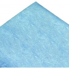 Sky Blue Paisley Pattern Pocket Square Handkerchief