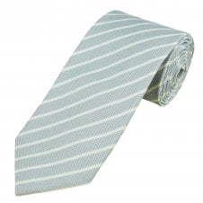 Sky Blue & White Striped Men's Tie