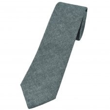 Slate Grey & White 100% Cotton Tie by Lupi Romani