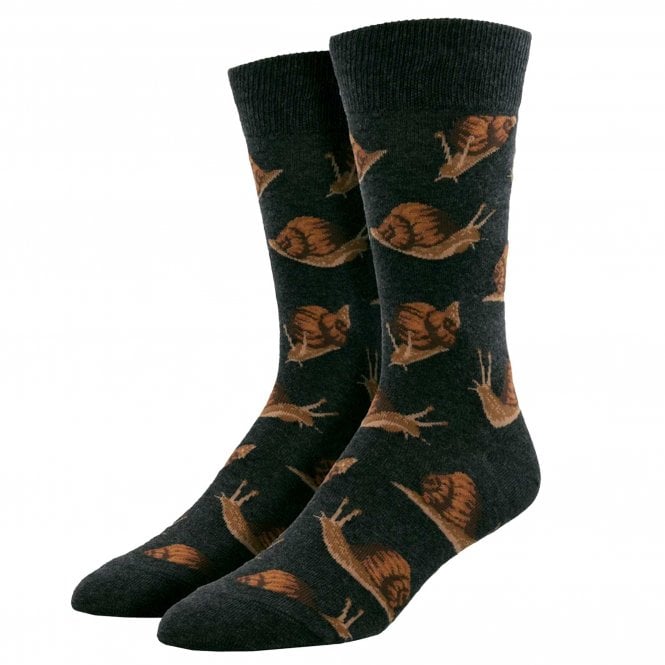 Snails Charcoal Grey Luxury Men's Socks