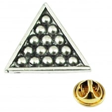 Snooker Balls Triangle English Pewter Lapel Pin Badge