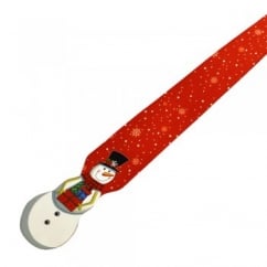 Snowman with Christmas Presents Shaped Novelty Red Tie