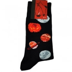 Solar System Red Planets Men's Novelty Socks