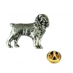 Spaniel Dog Pewter Lapel Pin Badge